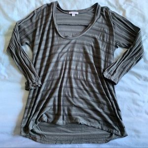 James Perse Striped Long Sleeve Tee